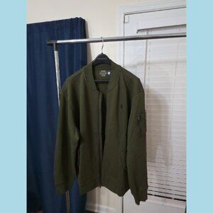 NWT Men's Polo Ralph Lauren Double-Knit Flight Jacket XXL Company Olive